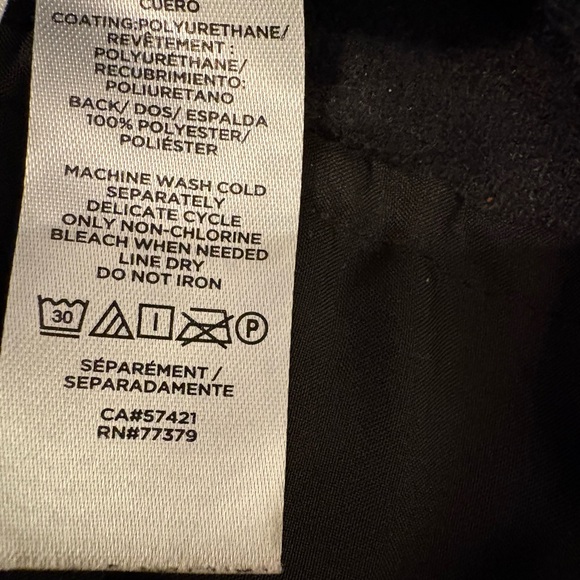 Ann Taylor Black Leatherette Trousers - Picture 6 of 7